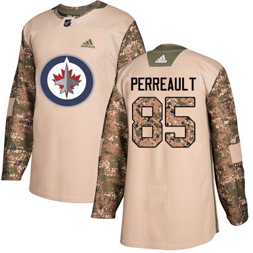 Adidas Jets #85 Mathieu Perreault Camo Authentic Veterans Day Stitched NHL Jersey - Click Image to Close